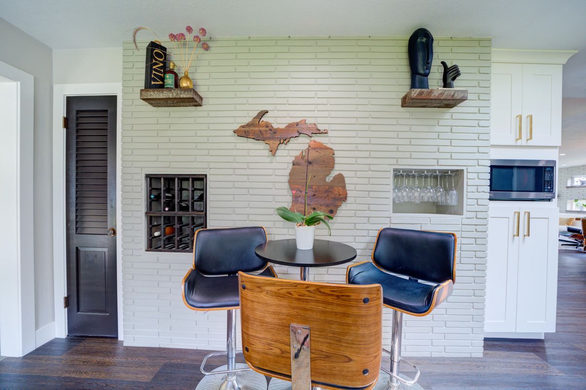 Fireplace, Interior, Stone Walls, Wood Texture Flooring