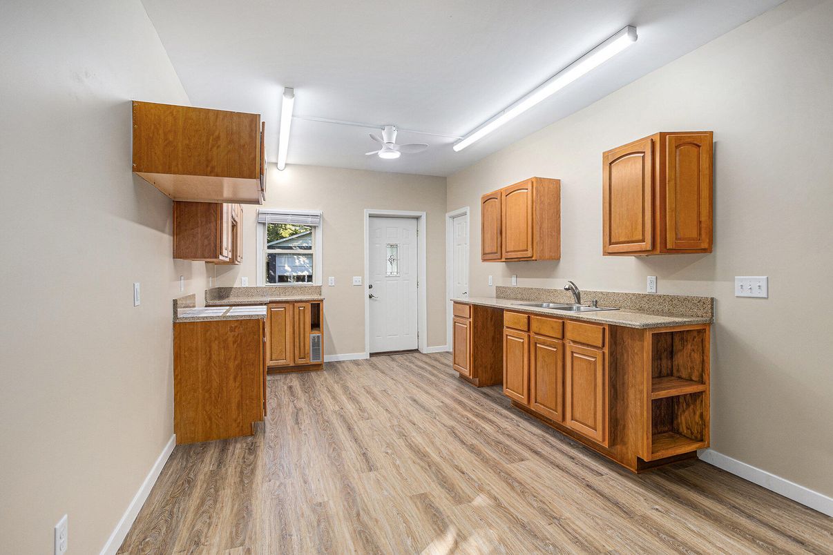 Interior, Kitchen, Wood Texture Flooring