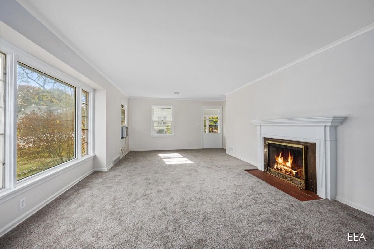 Empty room, Fireplace, Interior