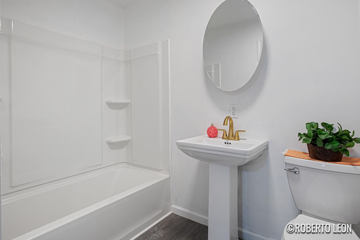 Bathroom, Interior, Wood Texture Flooring