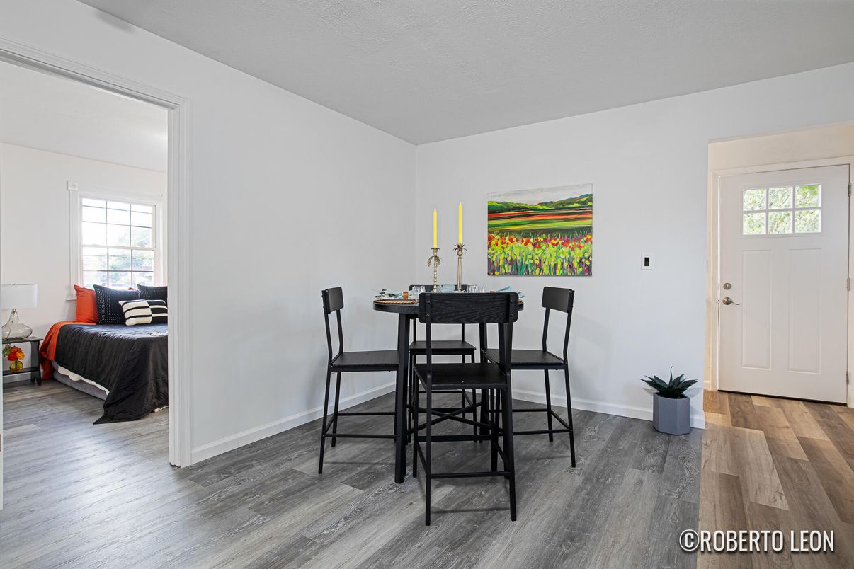Bedroom, Dining room, Interior, Wood Texture Flooring