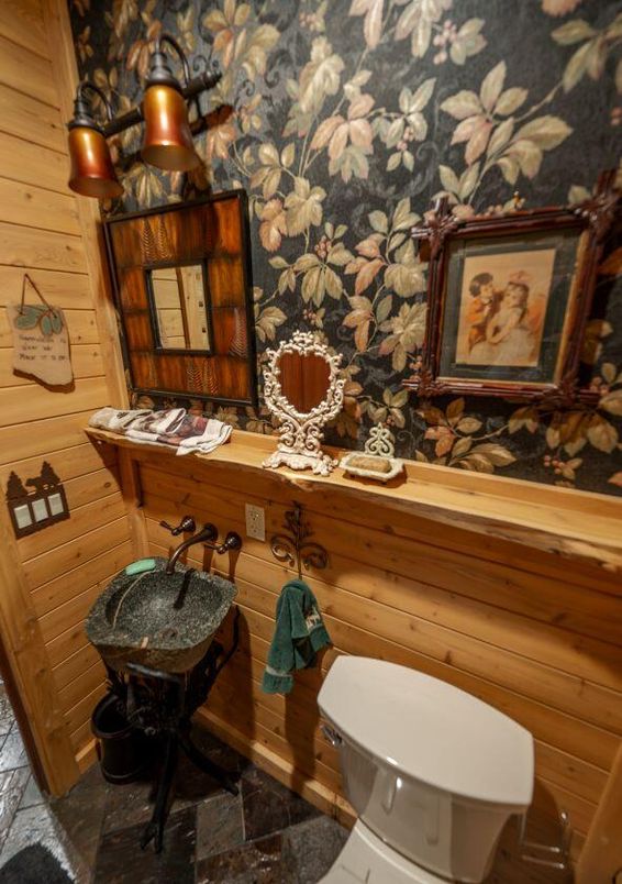 Bathroom, Interior, Wooden Walls