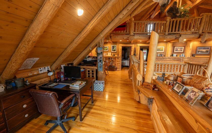 Home Office, Interior, Wooden Beams, Wooden Ceilings, Wood Texture Flooring, Wooden Walls