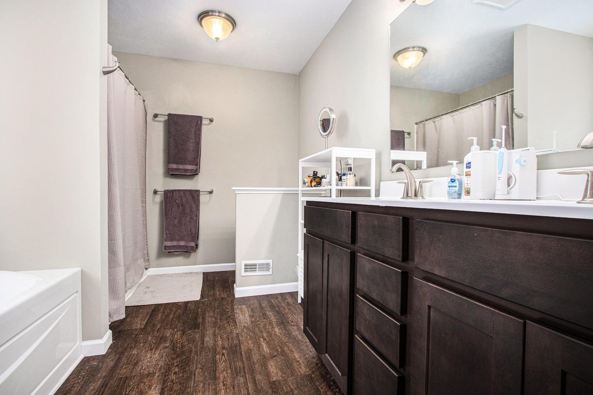 Bathroom, Interior, Wood Texture Flooring