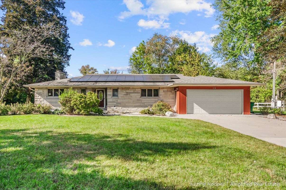 Attached, Backyard, Exterior, Facade, Solar Panels, Ranch
