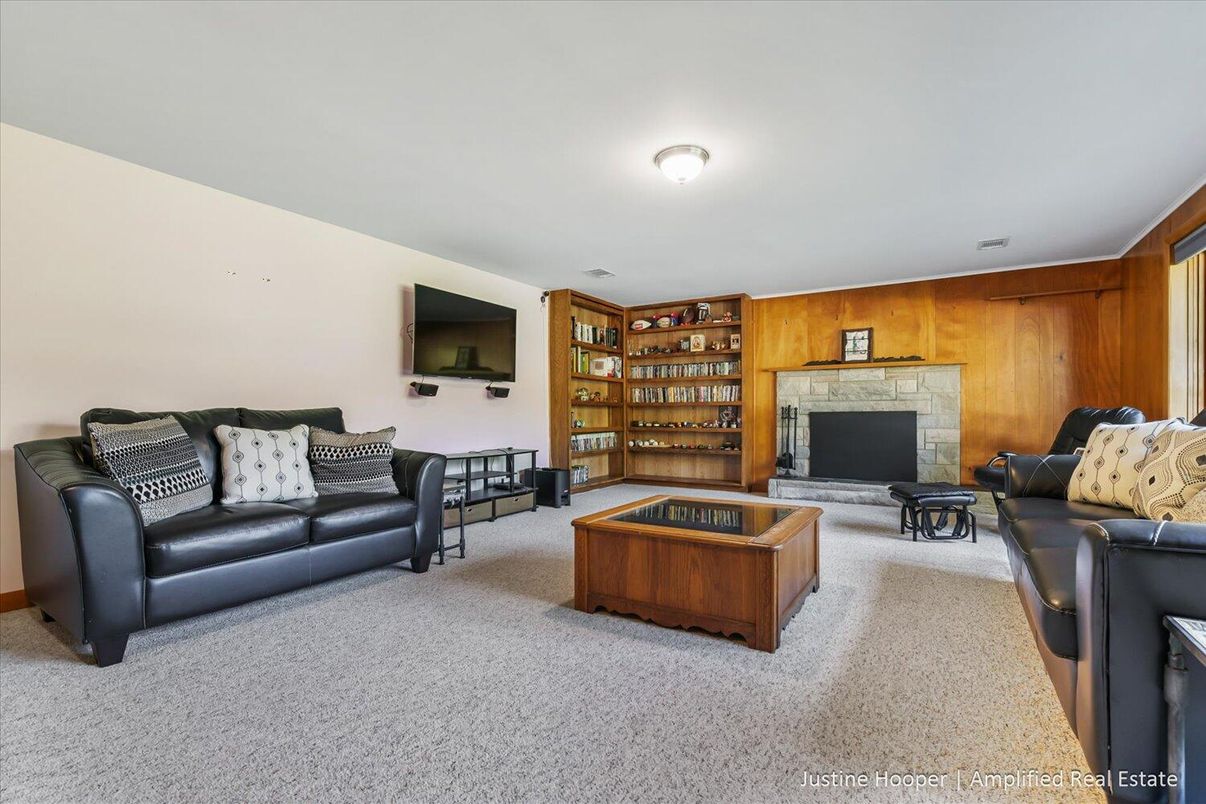 Fireplace, Interior, Living room, Wooden Walls