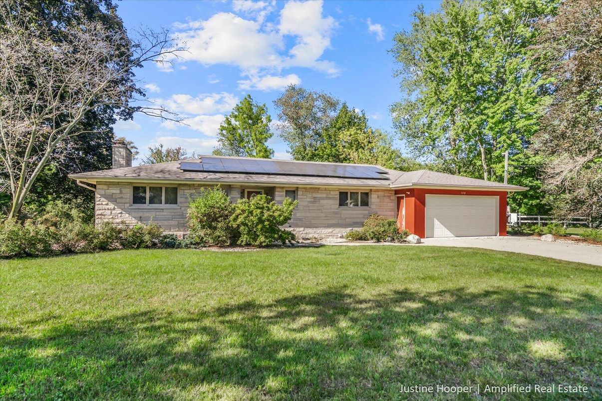 Attached, Backyard, Exterior, Facade, Solar Panels, Ranch