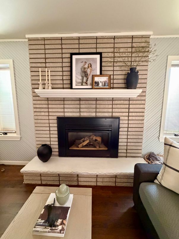 Fireplace, Interior, Wood Texture Flooring
