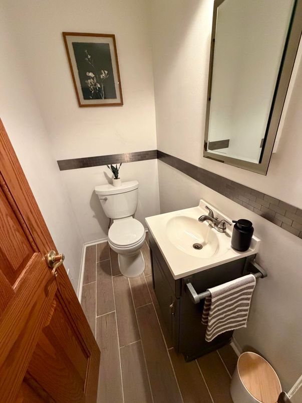 Bathroom, Interior, Wood Texture Flooring