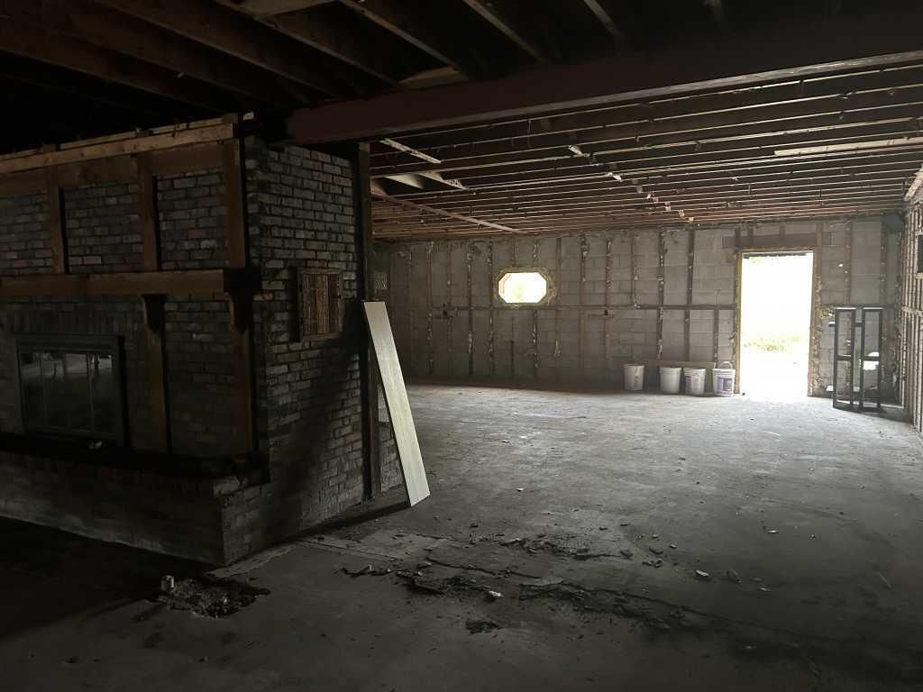 Interior, Stone Walls, Wooden Beams