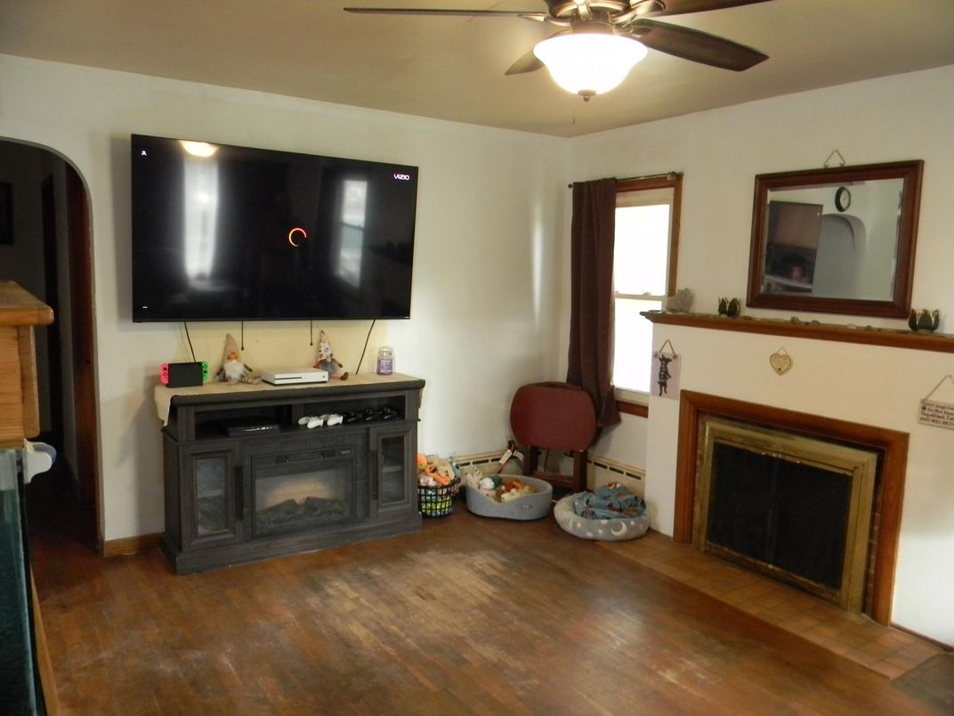 Fireplace, Interior, Wood Texture Flooring