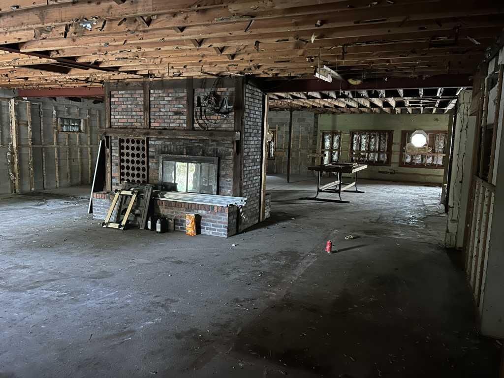 Interior, Stone Walls, Wooden Beams