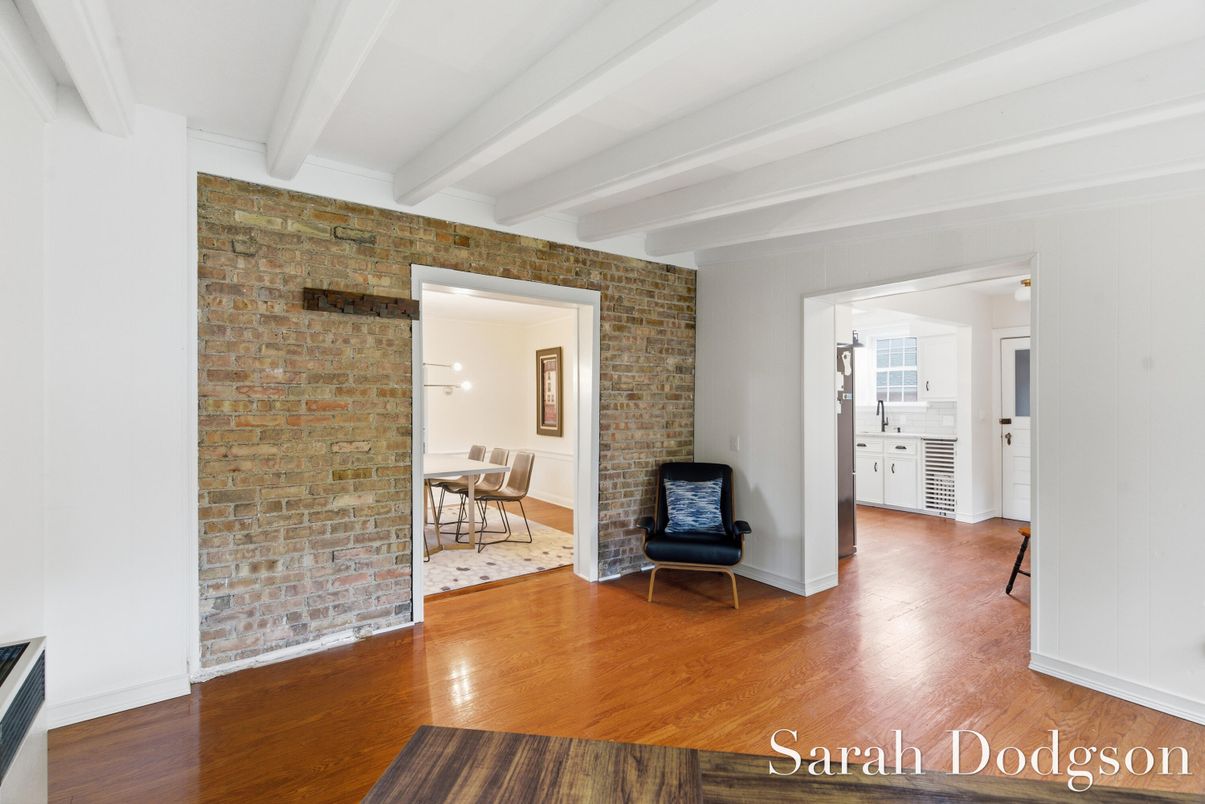 Empty room, Interior, Stone Walls, Wood Texture Flooring