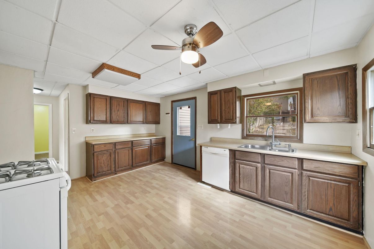 Interior, Kitchen, Wood Texture Flooring