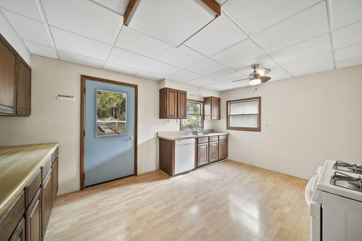 Interior, Kitchen, Wood Texture Flooring