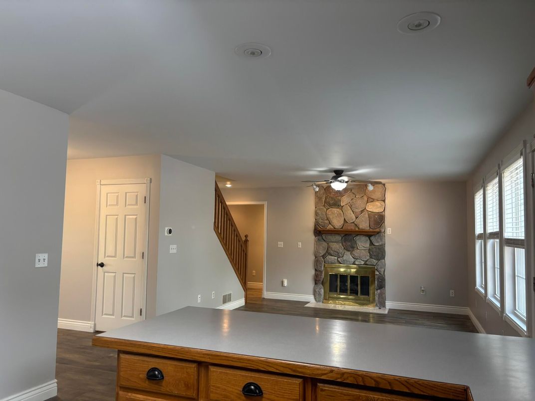 Fireplace, Interior, Wood Texture Flooring