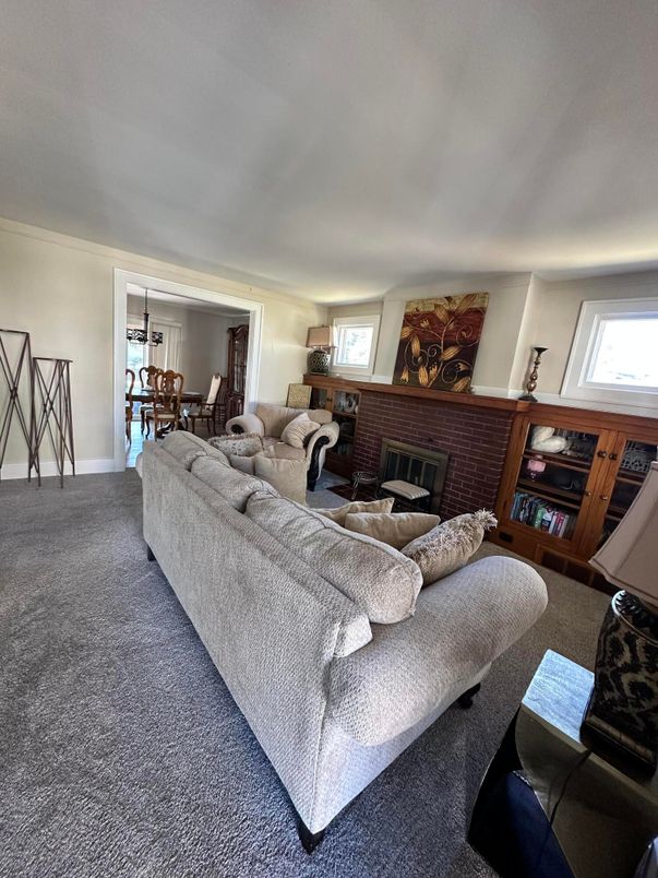 Dining room, Fireplace, Interior, Living room