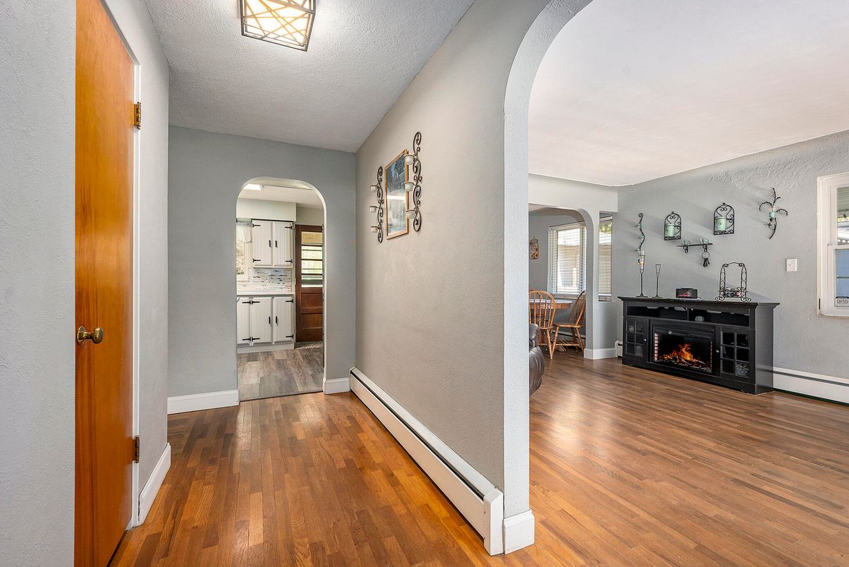 Fireplace, Interior, Wood Texture Flooring