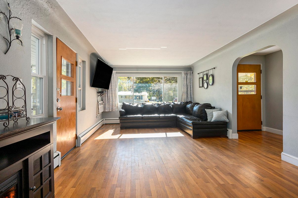 Fireplace, Interior, Living room, Wood Texture Flooring