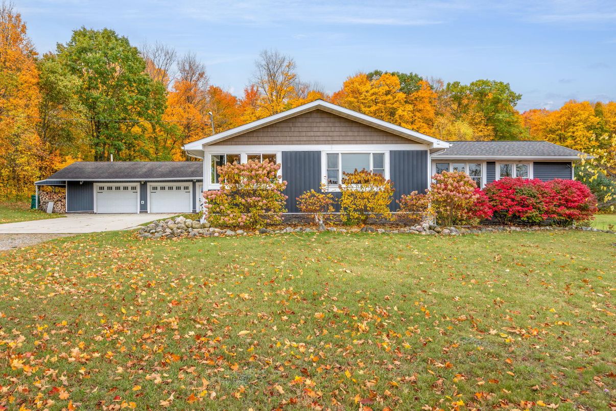 Attached, Backyard, Detached Garage, Exterior, Facade, Ranch