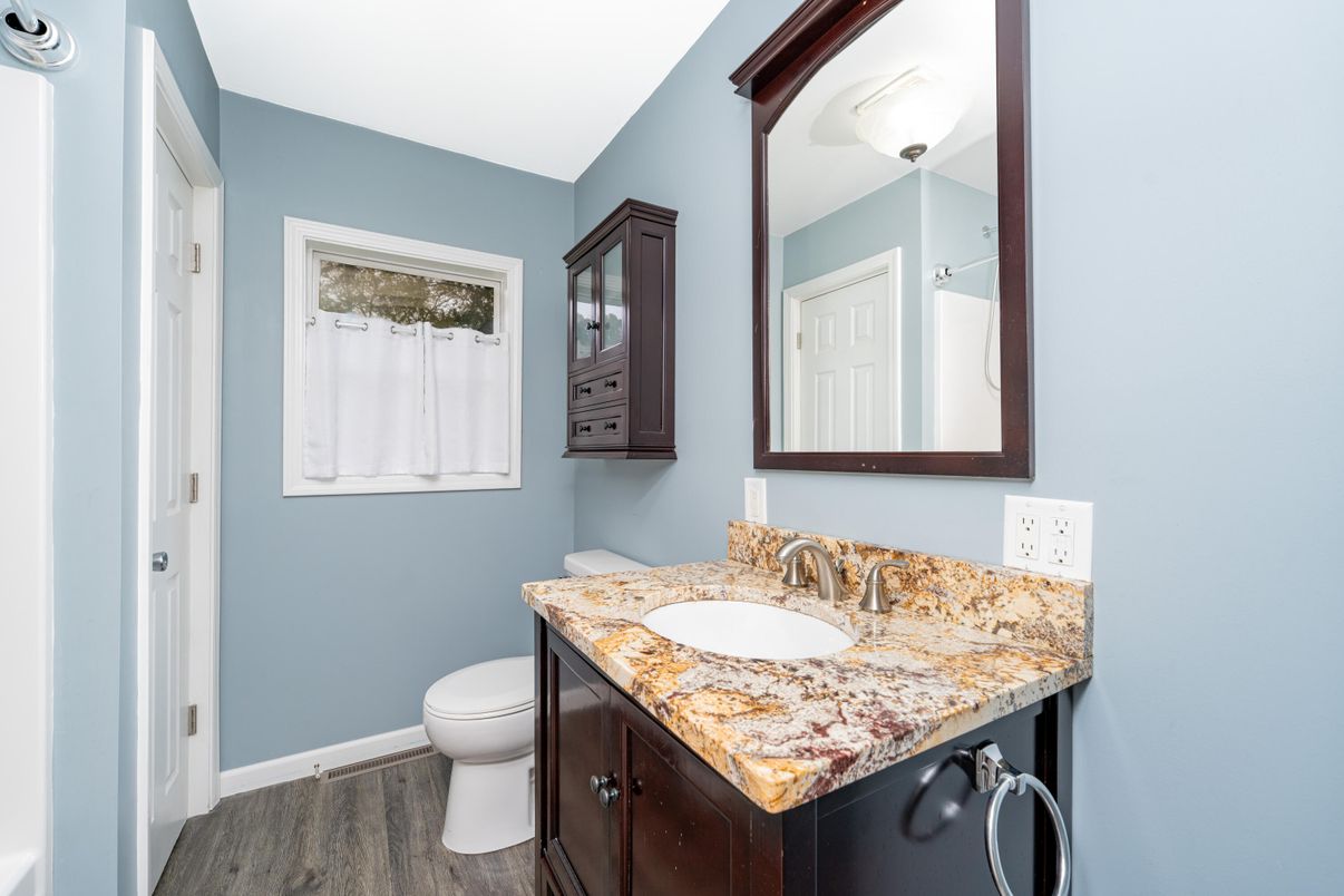 Bathroom, Interior, Wood Texture Flooring