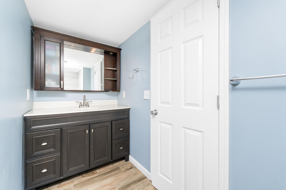 Bathroom, Interior, Wood Texture Flooring
