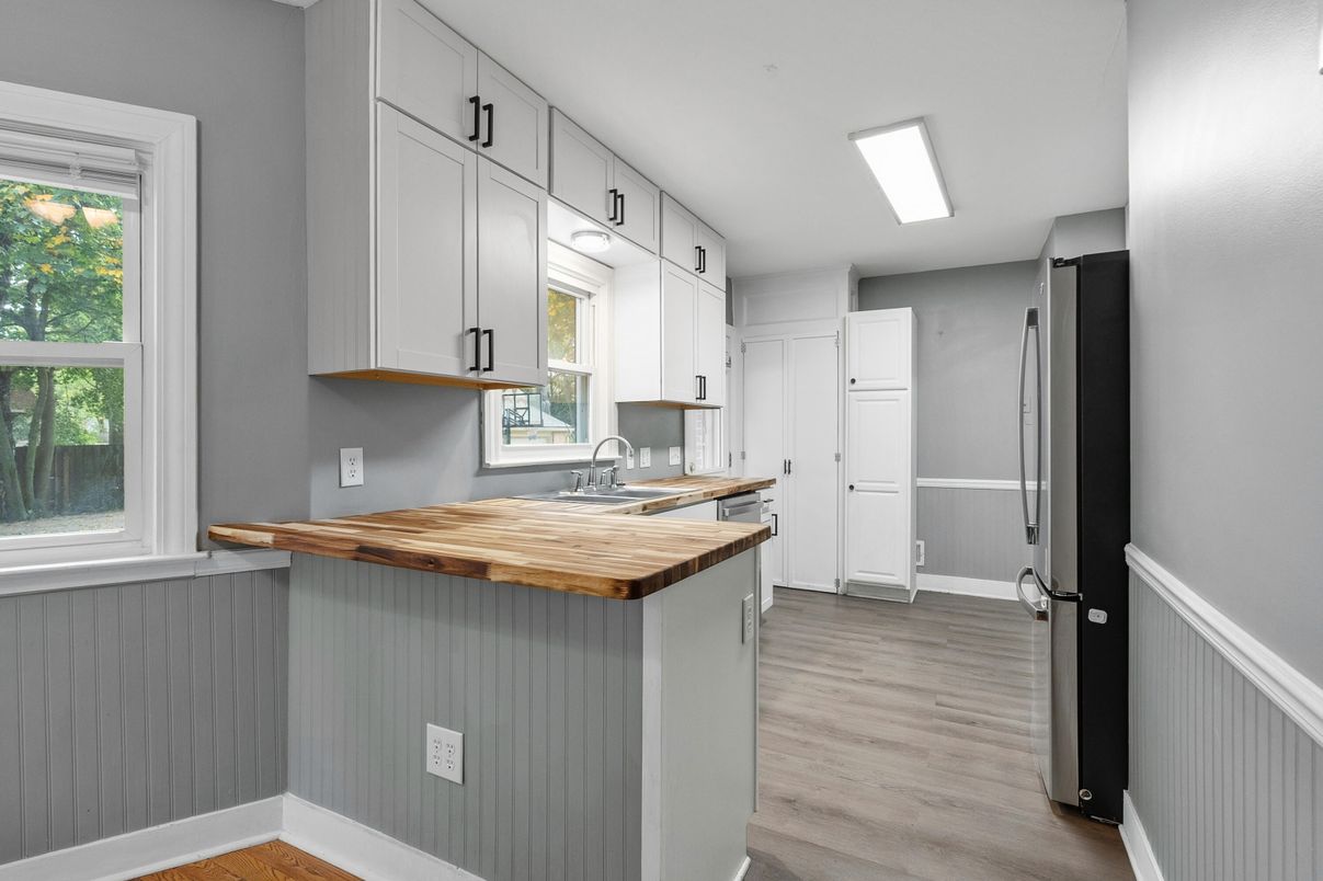 Interior, Kitchen, Wood Texture Flooring