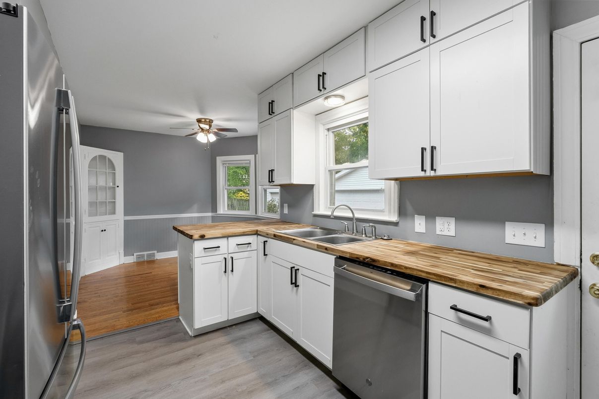 Interior, Kitchen, Wood Texture Flooring