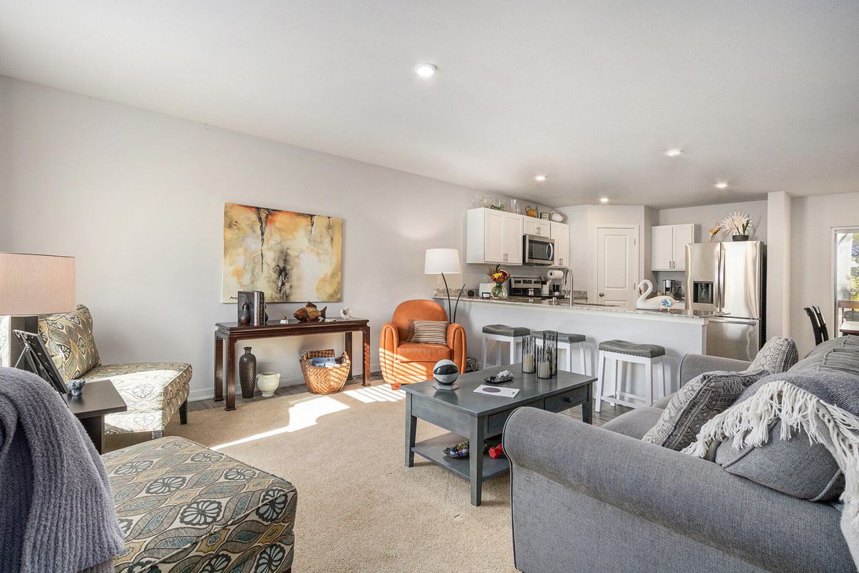 Interior, Kitchen, Living room, Recessed Lighting, Stainless Steel Appliances