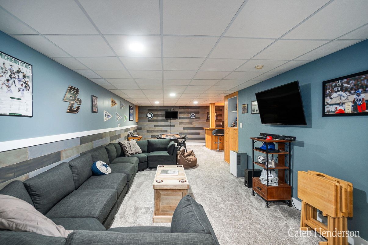 Interior, Kitchen, Living room, Recessed Lighting