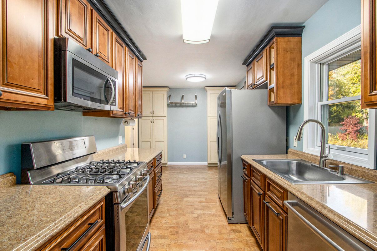 Interior, Kitchen, Wood Texture Flooring