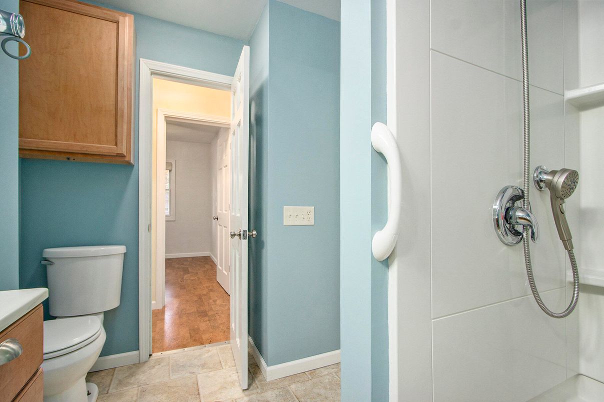 Bathroom, Interior, Wood Texture Flooring