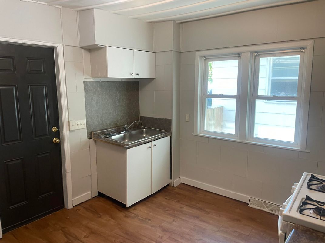 Interior, Kitchen, Washer, Wood Texture Flooring