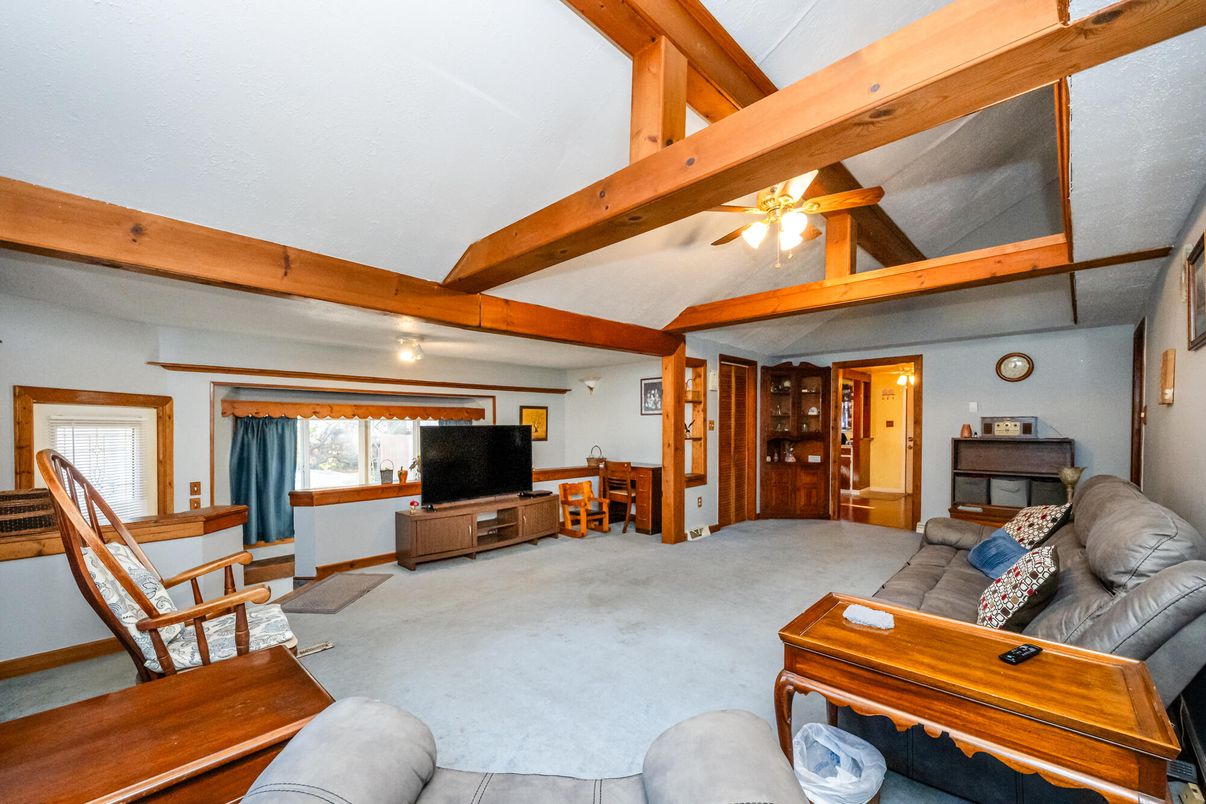 Interior, Living room, Wooden Beams