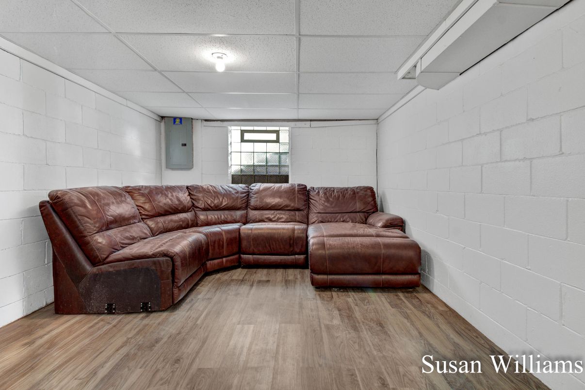 Interior, Living room, Stone Walls, Wood Texture Flooring
