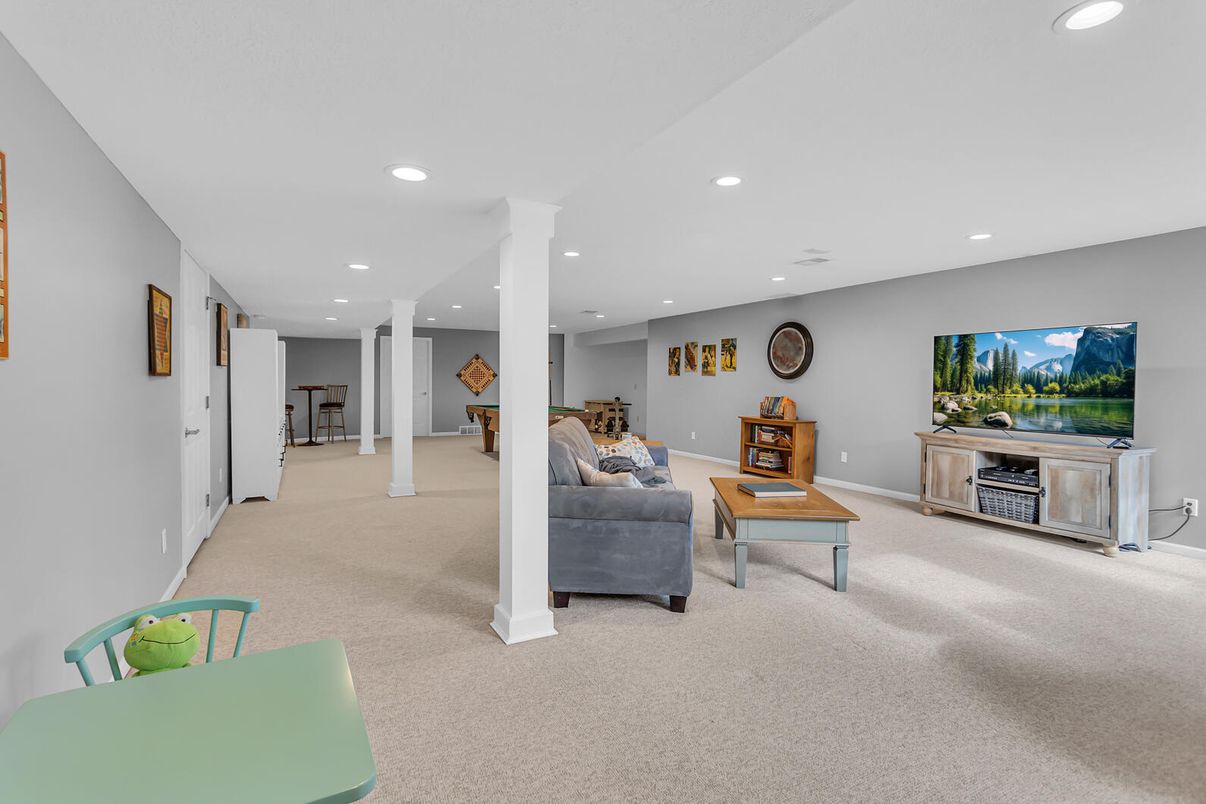 Interior, Living room, Recessed Lighting