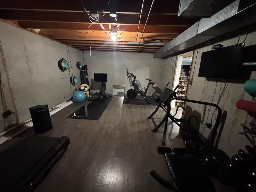 Fitness Equipment, Interior, Wood Texture Flooring