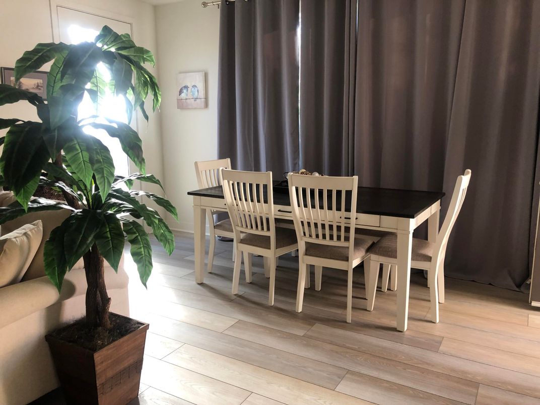 Dining room, Interior, Wood Texture Flooring