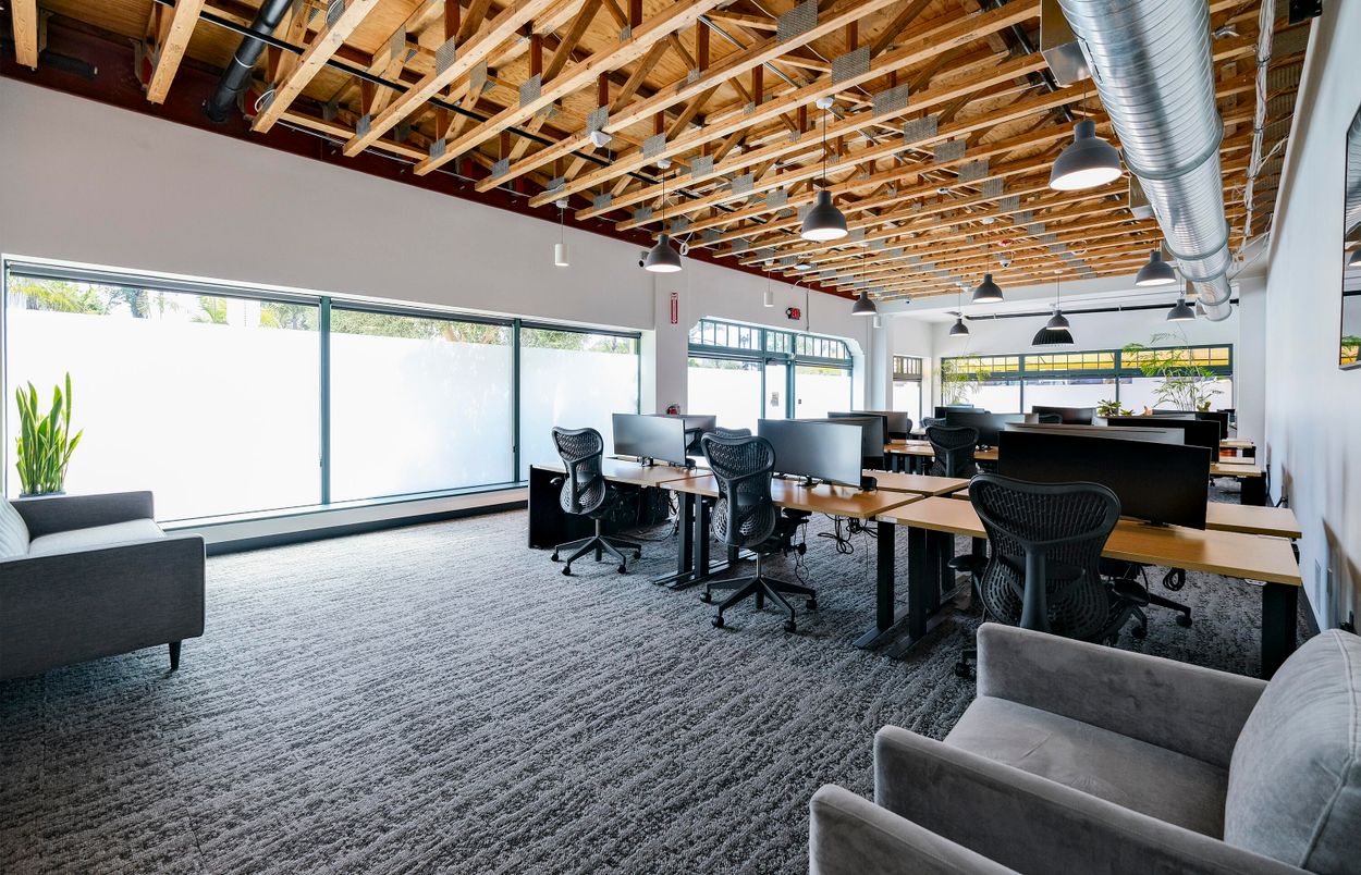 Home Office, Interior, Wooden Beams