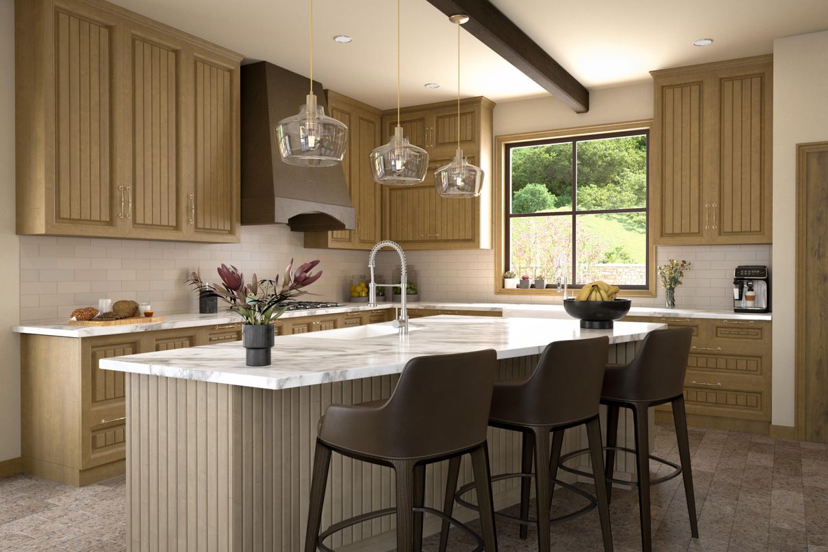 Interior, Kitchen, Pendant Lights, Recessed Lighting, Stainless Steel Appliances, Wooden Beams