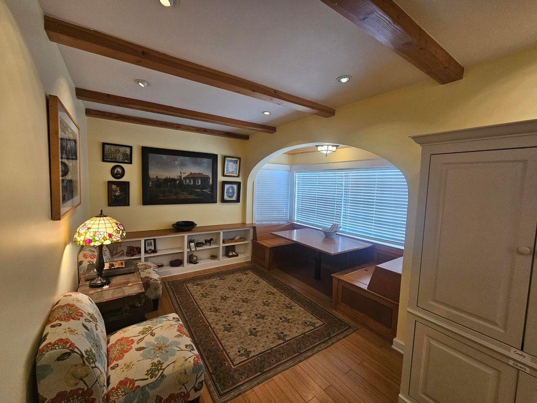 Interior, Recessed Lighting, Wooden Beams, Wood Texture Flooring