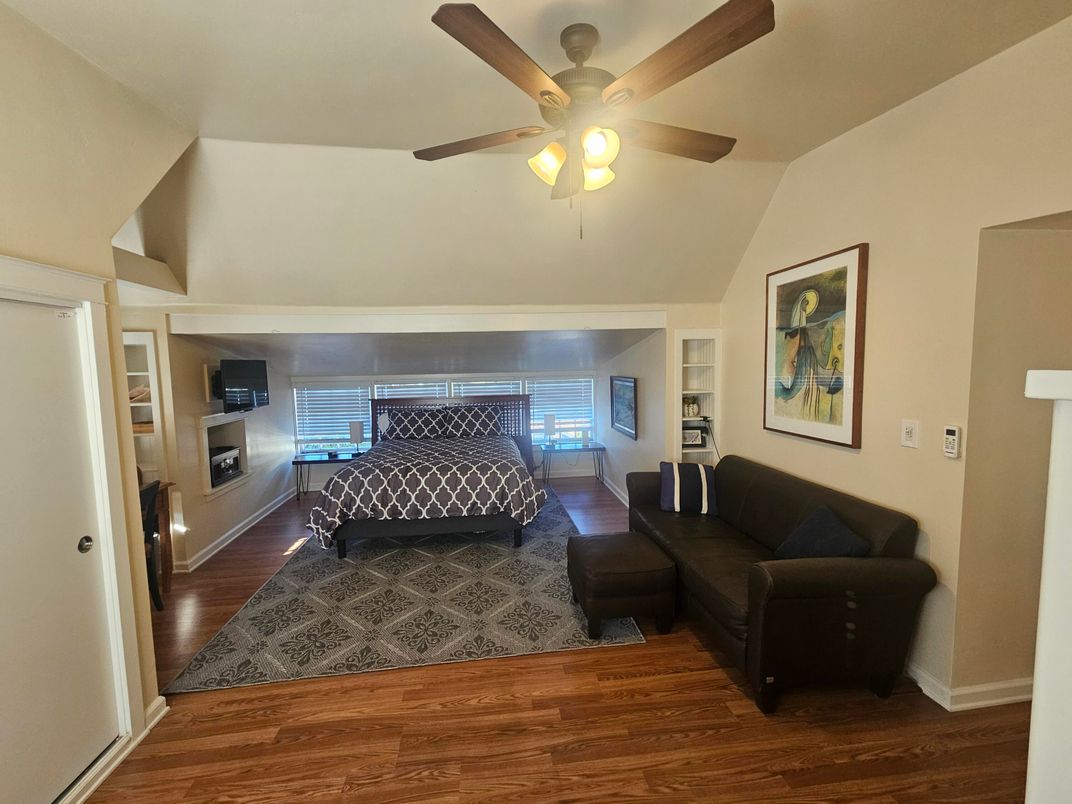 Bedroom, Fireplace, Interior, Living room, Wood Texture Flooring