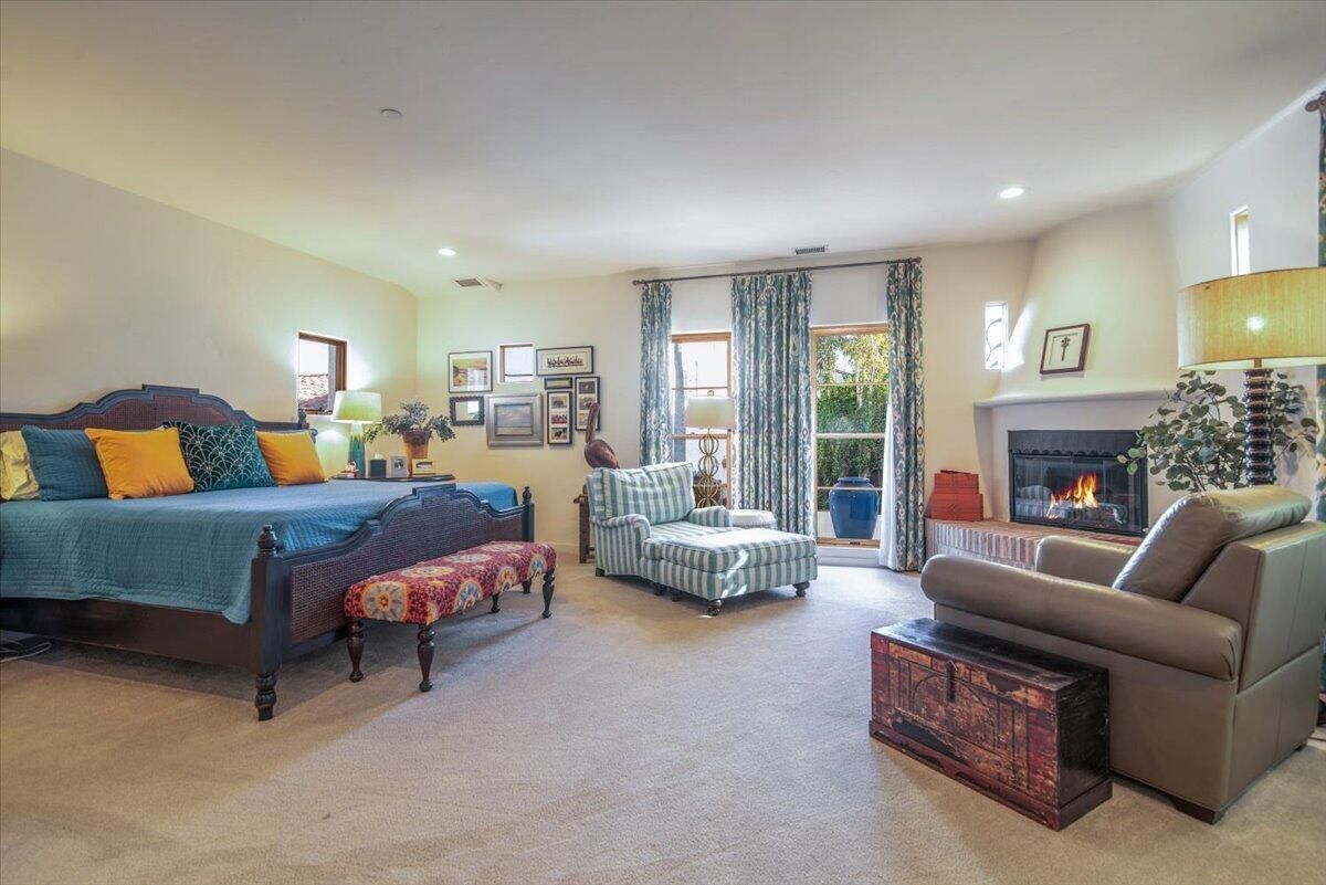 Bedroom, Fireplace, Interior, Recessed Lighting