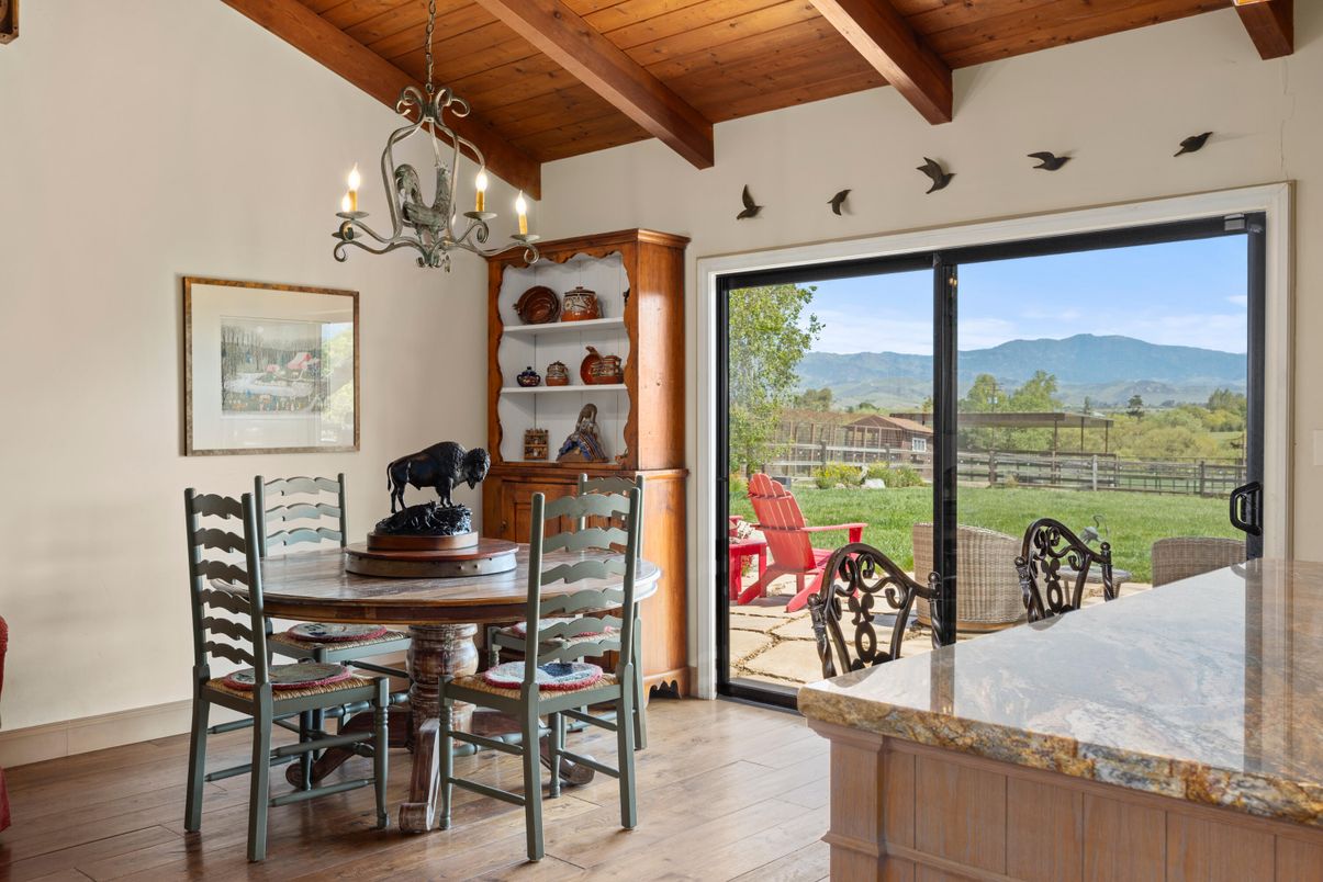 Chandelier, Dining room, Interior, Wooden Beams, Wooden Ceilings, Wood Texture Flooring