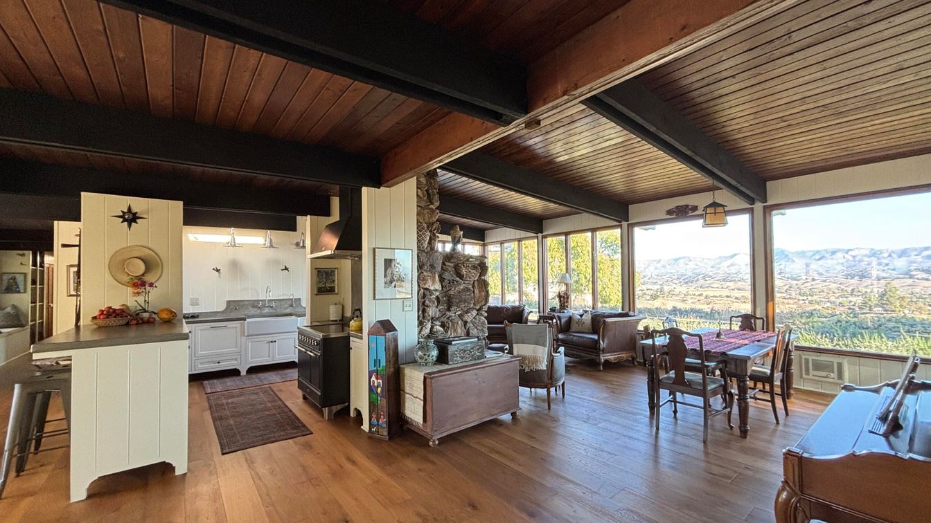 Dining room, Interior, Kitchen, Living room, Wooden Ceilings, Wood Texture Flooring