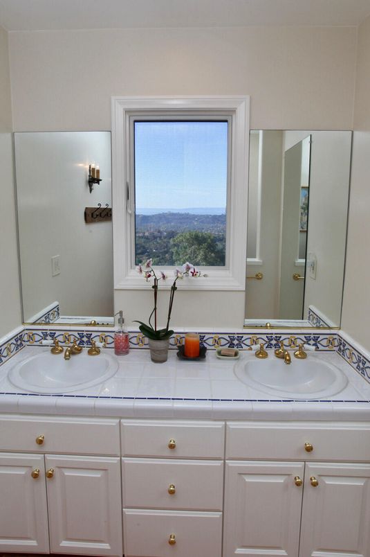 Bathroom, Dual Sink Vanities, Interior, Tile Countertops
