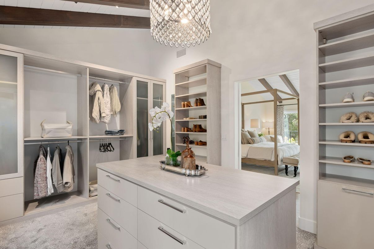 Bedroom, Chandelier, Interior