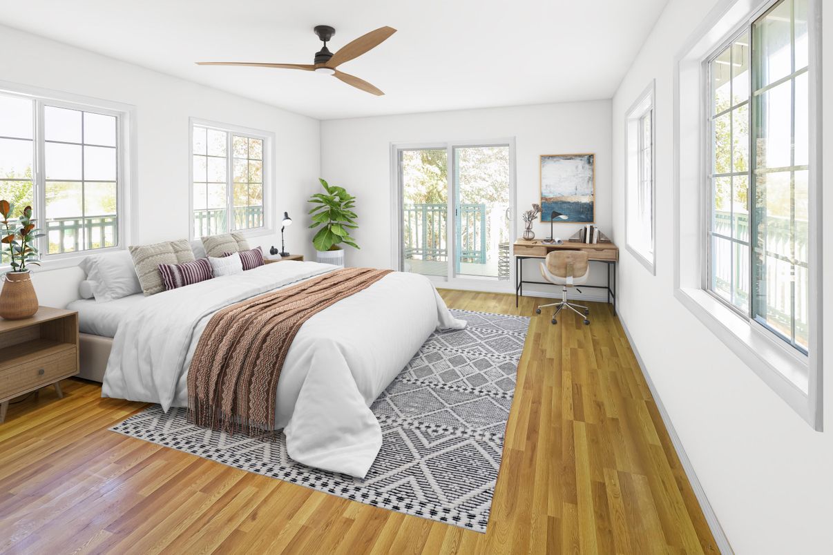 Bedroom, Interior, Wood Texture Flooring
