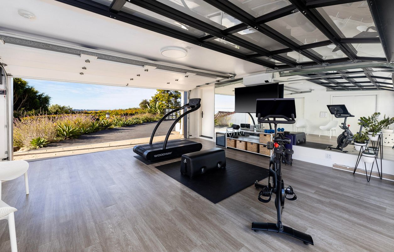 Fitness Equipment, Interior, Wood Texture Flooring