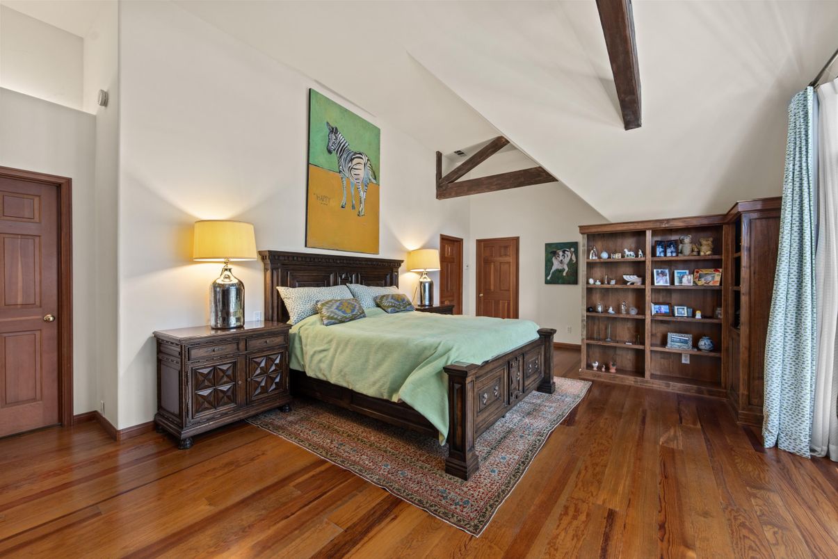 Bedroom, Interior, Wooden Beams, Wood Texture Flooring